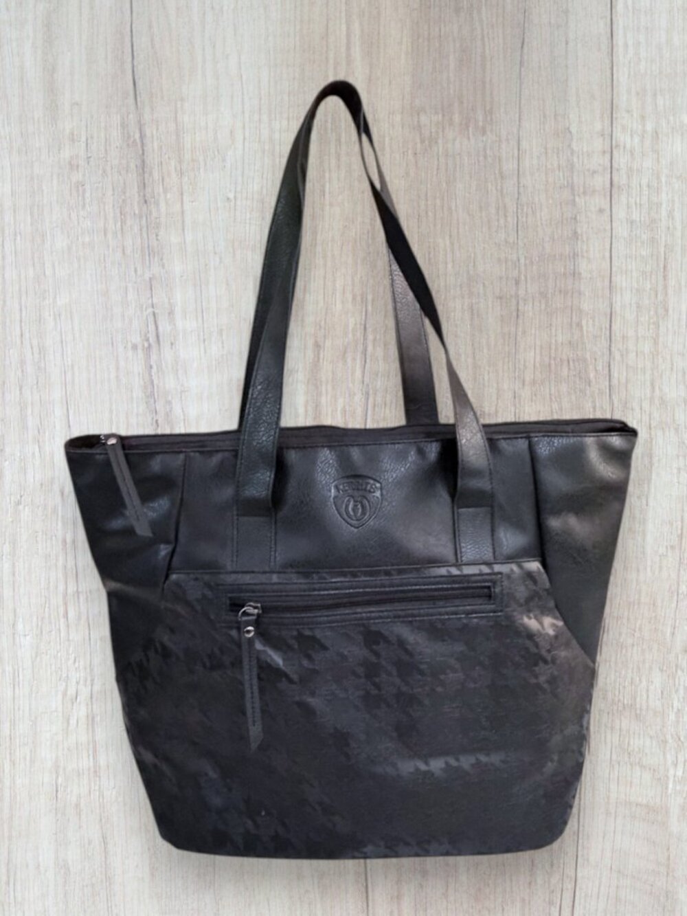 Kerrits EQ Tote Bag Equestrian Black Houndstooth Zip Horse Riding Barn